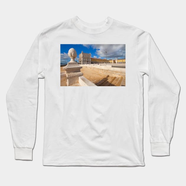 Praça do Comércio Long Sleeve T-Shirt by terezadelpilar